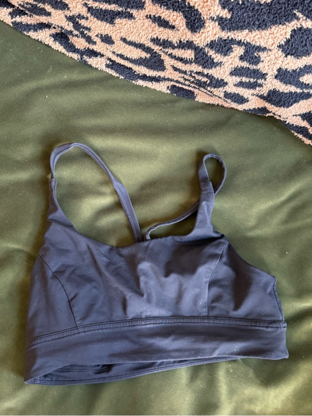 Black Lulu sports bra